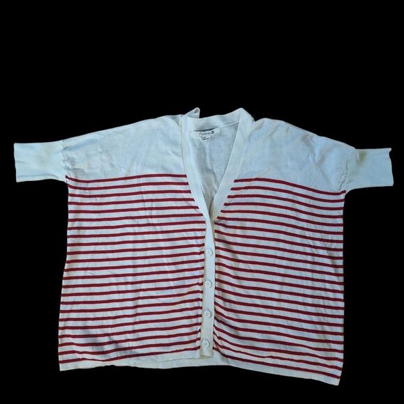 Forever 21 Womens Oversized Cardigan Sweater Button Up Classic Small P - Picture 2 of 11